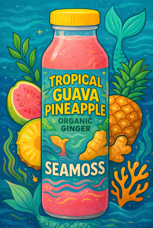 Tropical Guava Pineapple "Seamoss Organic Ginger Smoothie"